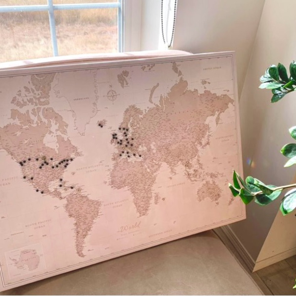 World Map Travel Art